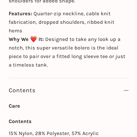 New nwot Free People quarter zip bolero gray top Shrug sweater pullover collar s - Picture 7 of 7